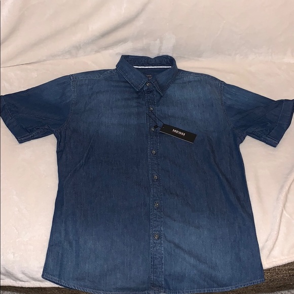 NWT Messi Jeans Men’s button up shirt - Picture 1 of 5